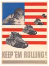 LEO LIONNI (1910-1999). KEEP EM ROLLING! Group of 4 posters. 1941. Each approximately 40x29 inches, 102x75 cm. U.S. Government Printin